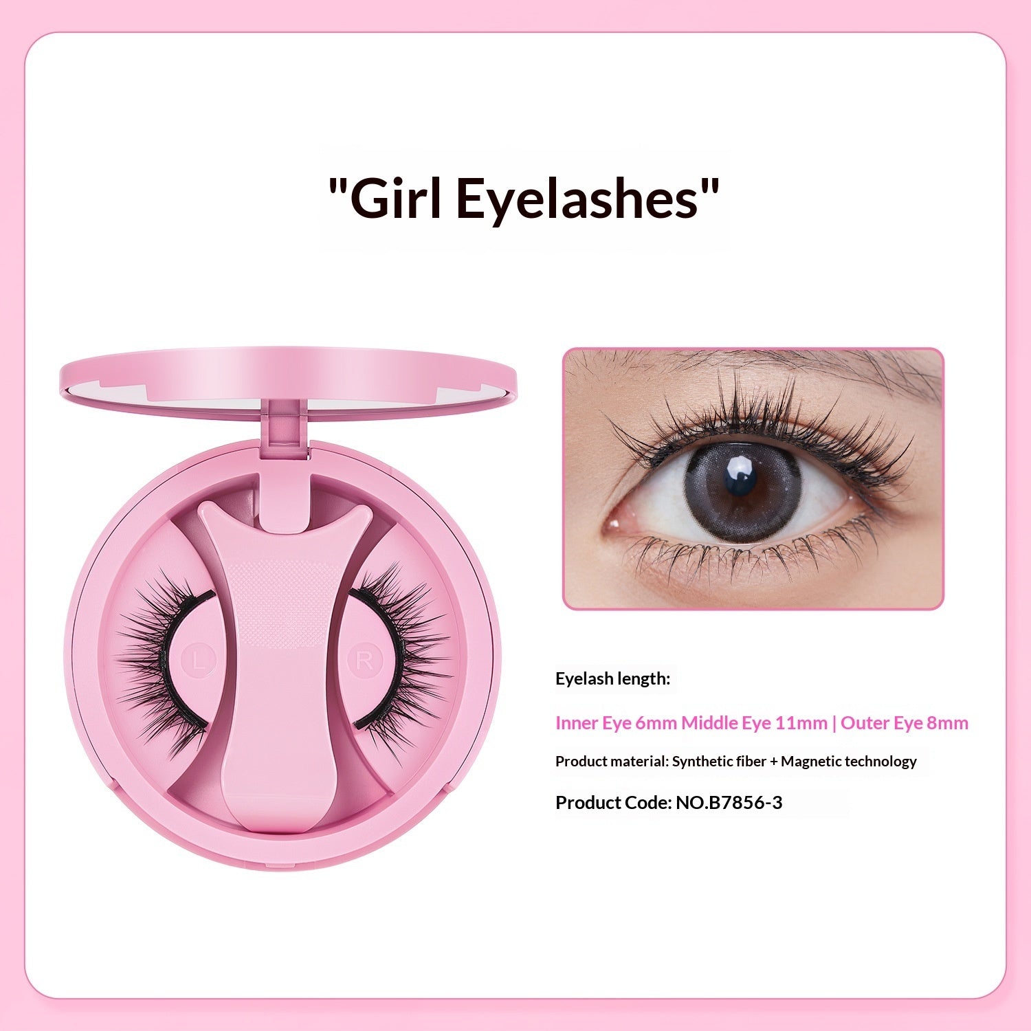 Girls Magnetic Eyelashes Kit