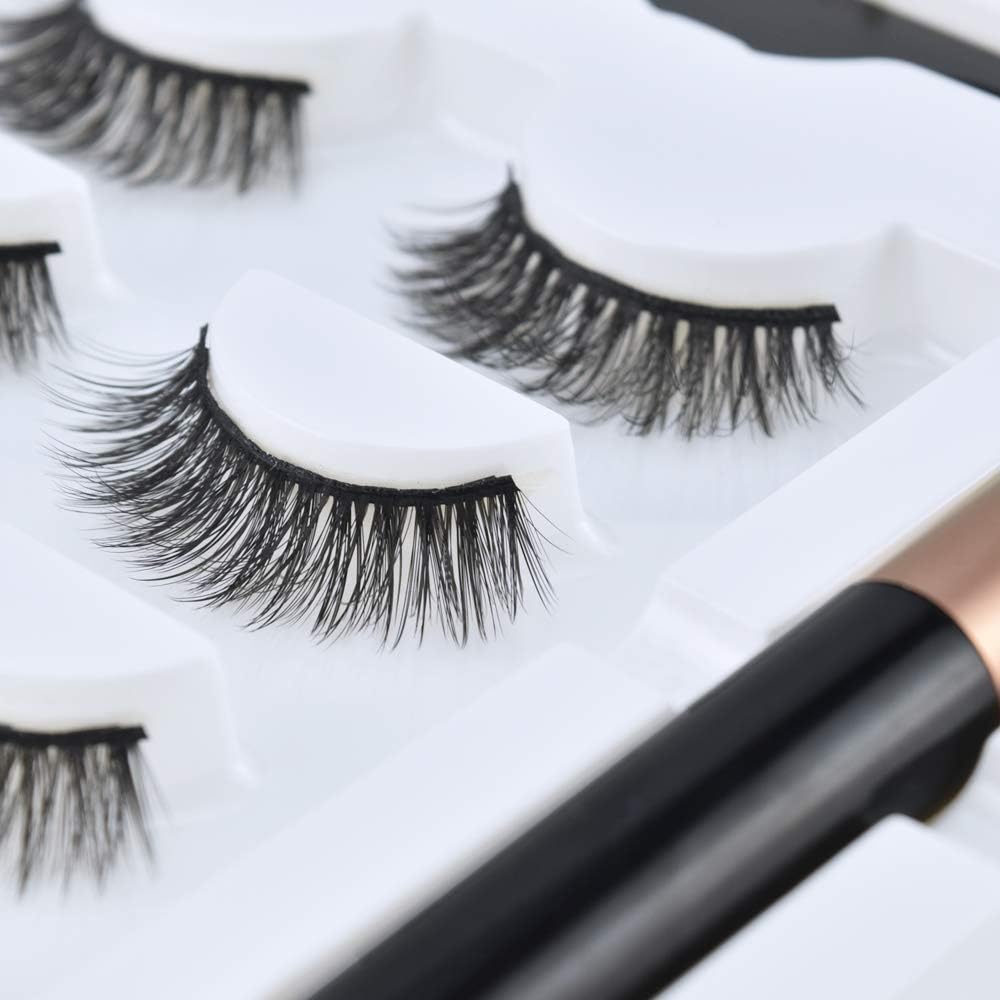 3 Pairs Magnetic Eyelashes and Eyeliner Kit