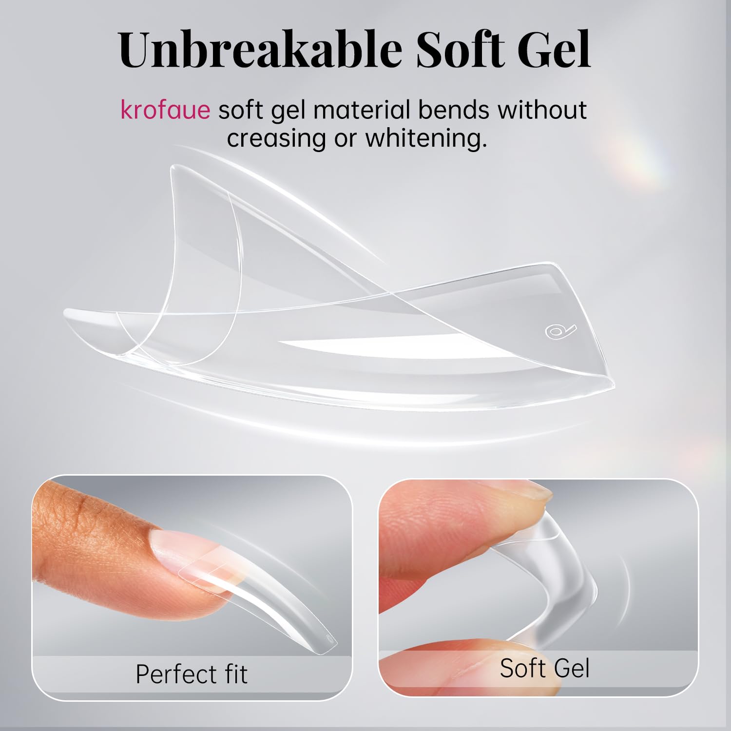 Nail Art 500 Piece Box Armor Pieces Transparent Fully Pasted Half Pasted Pieces Fake Nail Pieces Transparent French Natural