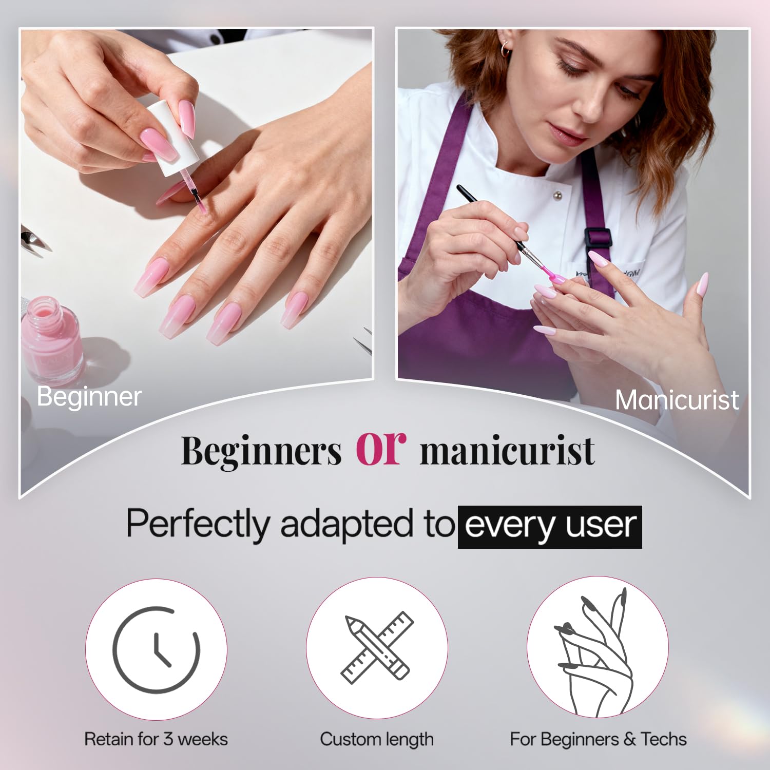 Nail Art 500 Piece Box Armor Pieces Transparent Fully Pasted Half Pasted Pieces Fake Nail Pieces Transparent French Natural